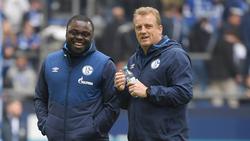 Schalke-Legenden: Mike Büskens (re.) wird neuer Co-Trainer beim Revierklub, Gerald Asamoah koordiniert die Lizenzspielerabteilung