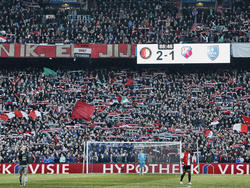 De fans van Feyenoord laten zich horen tijdens de bekerfinale Feyenoord - FC Utrecht (24-04-2016).