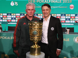 Jupp Heynckes und Niko Kovac (r.) duellieren sich um den Gewinn des DFB-Pokals