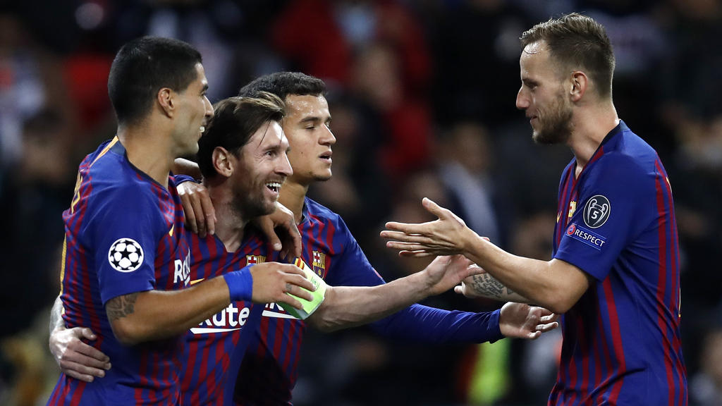Lionel Messi bejubelt den 4:2-Sieg im Wembley