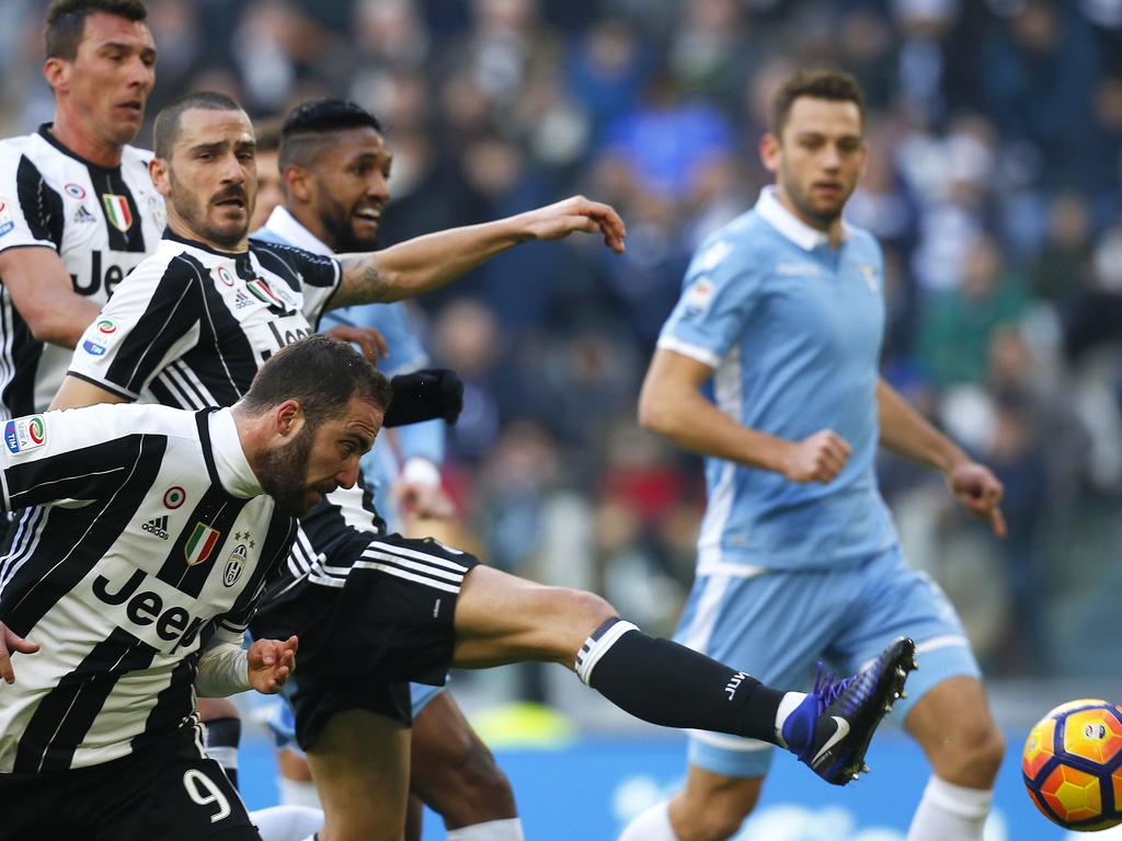 De wedstrijd tussen Juventus en Lazio die ook in de Italiaanse beker tegenover elkaar zullen staan.