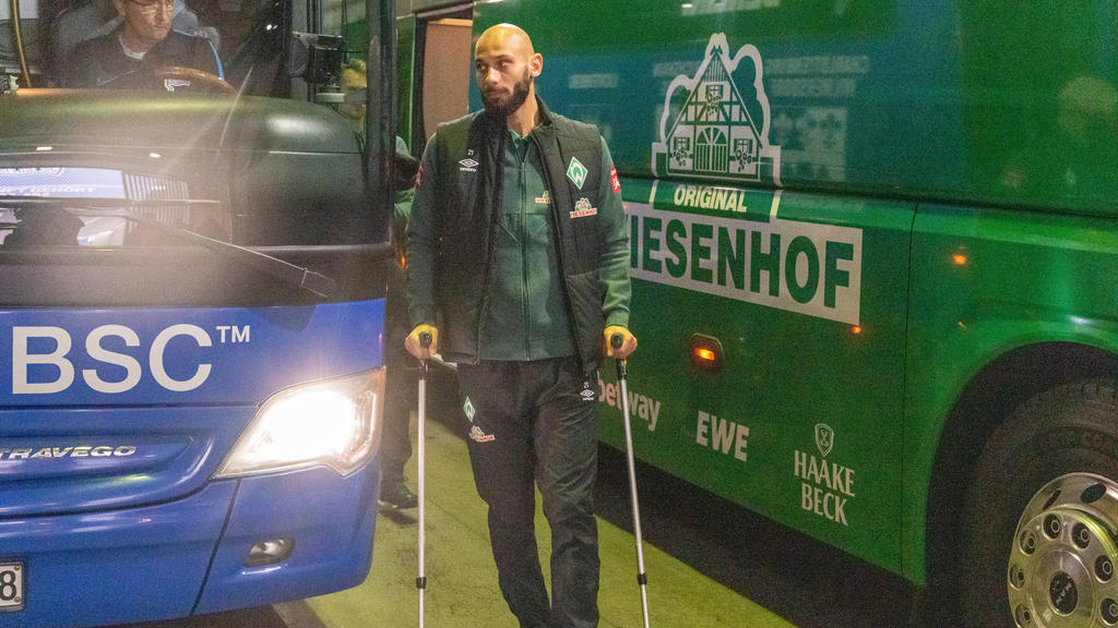 Ömer Toprak von Werder Bremen hatte sich im Pokalspiel in Frankfurt verletzt Ömer Toprak von Werder Bremen hatte sich im Pokalspiel in Frankfurt verletzt