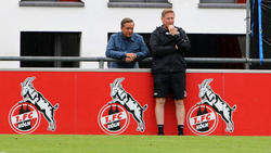 Horst Heldt und Markus Gisdol (r.) suchen neues Personal für den 1. FC Köln