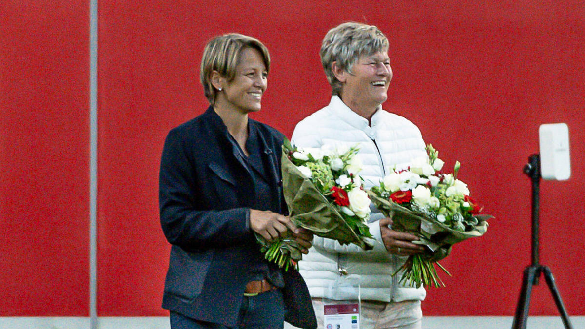 Bianca Rech (links), hier ein Bild von 2021, beerbt Karin Danner beim FC Bayern
