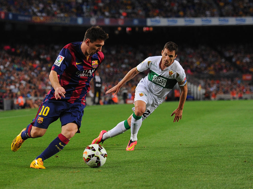 Lionel Messi (l.) war einmal mehr der entscheidende Mann bei Barcelona