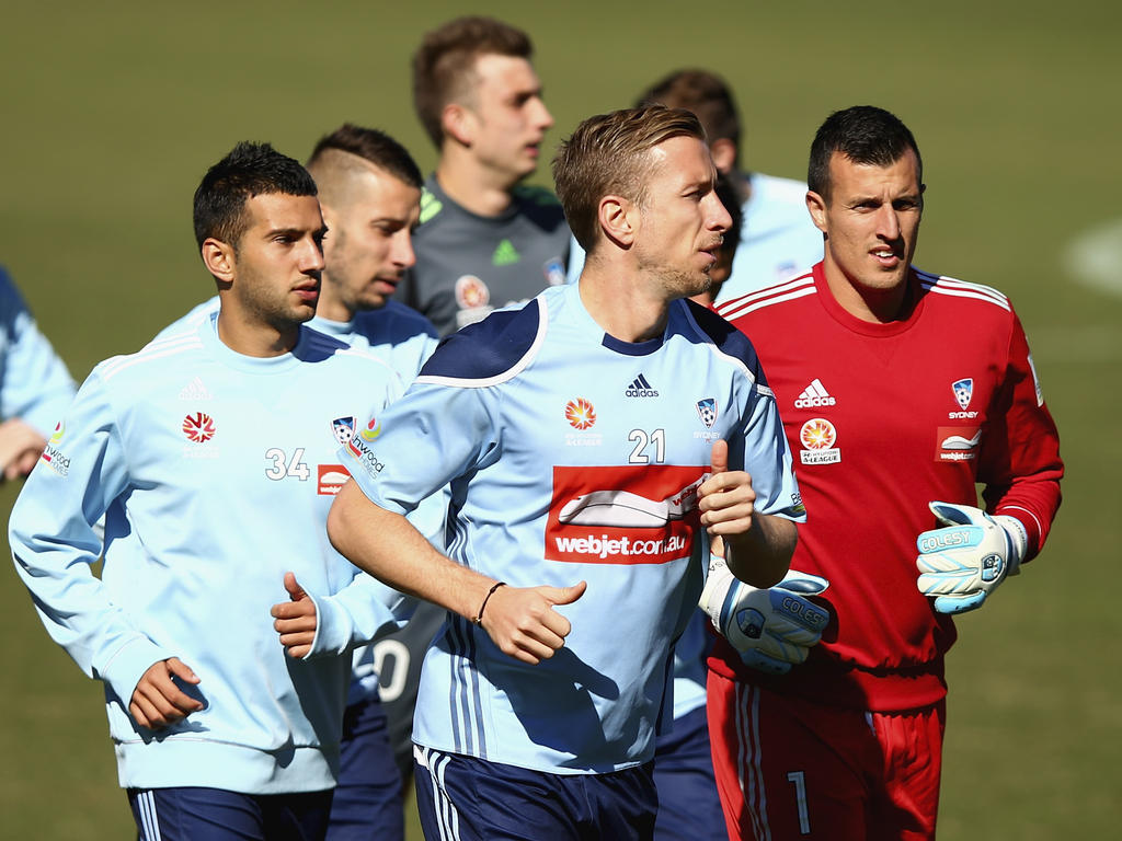 Marc Janko gibt beim Training mit Sydney FC das Tempo vor