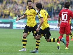 Dortmunds Henrikh Mkhirtaryan besorgte mit seinem 2:1 die erste Dortmunder Führung des Tages