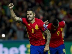 Vitolo celebra su gol a Macedonia. (Foto: Getty)
