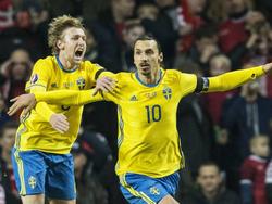 Emil Forsberg und Zlatan Ibrahimović spielten zusammen bei der EM in Frankreich