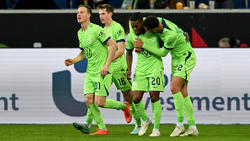 Der VfL Wolfsburg jubelt über den Sieg