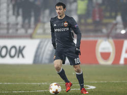 Moskaus Alan Dsagojew erzielt den Siegtreffer gegen für ZSKA