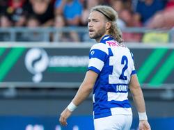 De Graafschap-verdediger Thijs Bouma tijdens de uitwedstrijd tegen Excelsior. (29-08-2015)