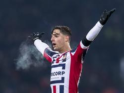 Onvrede bij Fran Sol tijdens het competitieduel Willem II - NEC Nijmegen (15-01-2017).