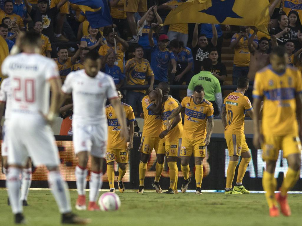 Tigres celebra una de las dianas contra Toluca. (Foto: Imago)