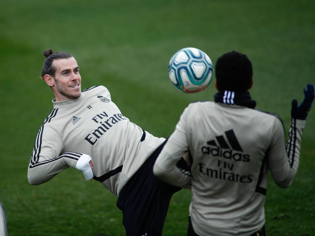 Bale en un entrenamiento previo a la crisis del Covid-19.