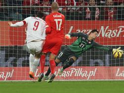 Robert Lewandowski ist gegen die Schweiz diesmal leer ausgegangen, weil Roman Bürki toll parierte