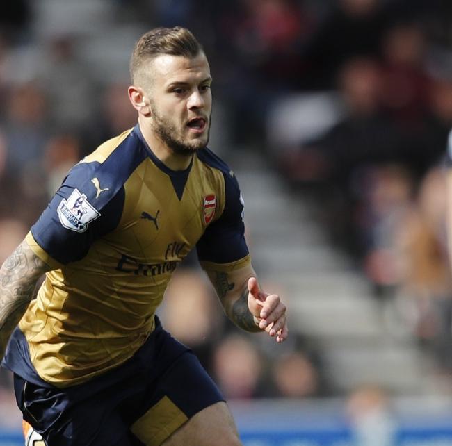 Jack Wilshere in actie tijdens Sunderland - Arsenal. (24-04-2016)