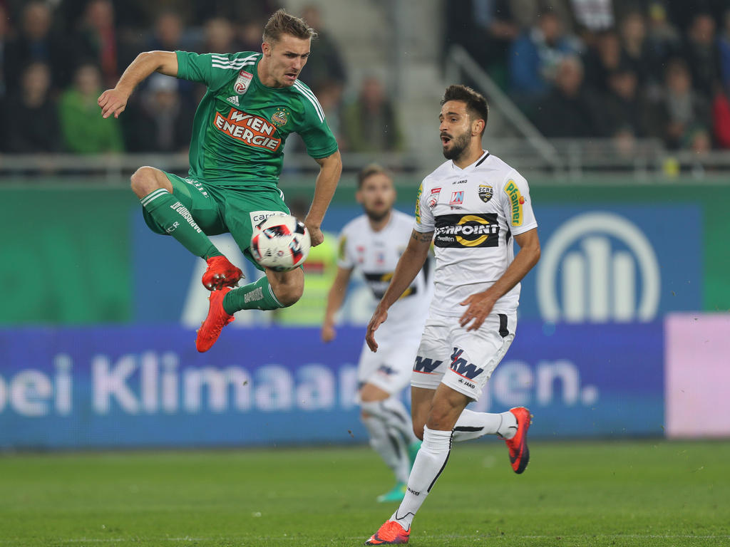 Rapid-Verteidiger Mario Pavelić verschuldete mit einem schweren Fehler das 0:1