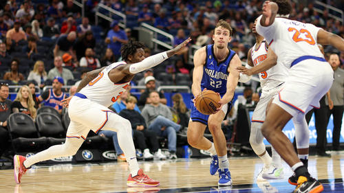 Orlandos Franz Wagner zieht gegen die New York Knicks zum Korb