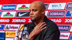 Thomas Müller und Vincent Kompany stellen sich bei der Pressekonferenz des FC Bayern den Fragen der Reporter