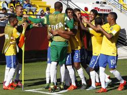 Brasil celebra un tanto en el Mundial de 2015. (Foto: Imago)