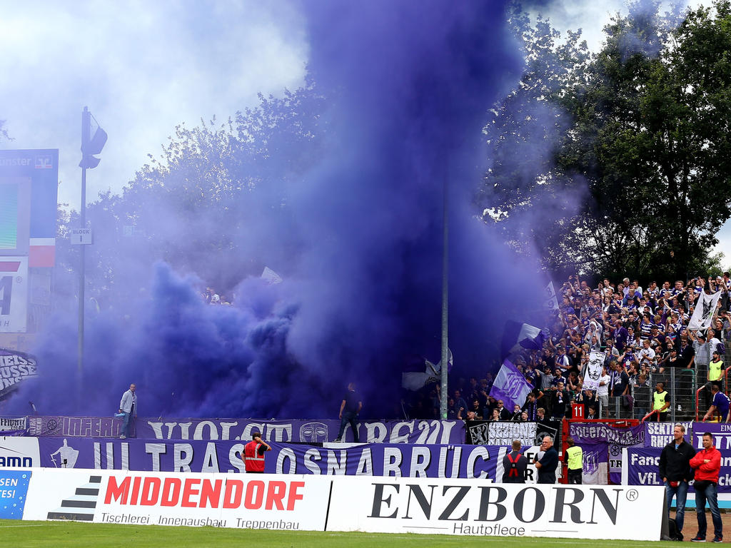 Der lila Rauch der Osnabrücker Fans kosten dem Verein erneut Geld
