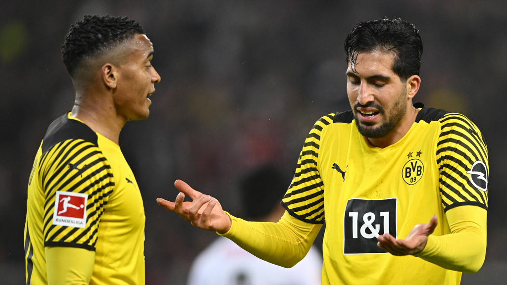 Manuel Akanji und Emre Can (r.) könnten den BVB wohl verlassen Manuel Akanji und Emre Can (r.) könnten den BVB wohl verlassen