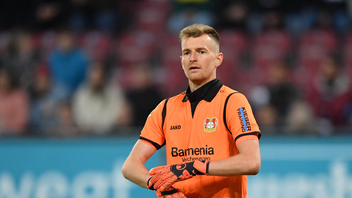 Leverkusen-Torwart Lukas Hradecky floh in seiner Heimat vor einem Bären. Foto: Uwe Anspach Leverkusen-Torwart Lukas Hradecky floh in seiner Heimat vor einem Bären. Foto: Uwe Anspach