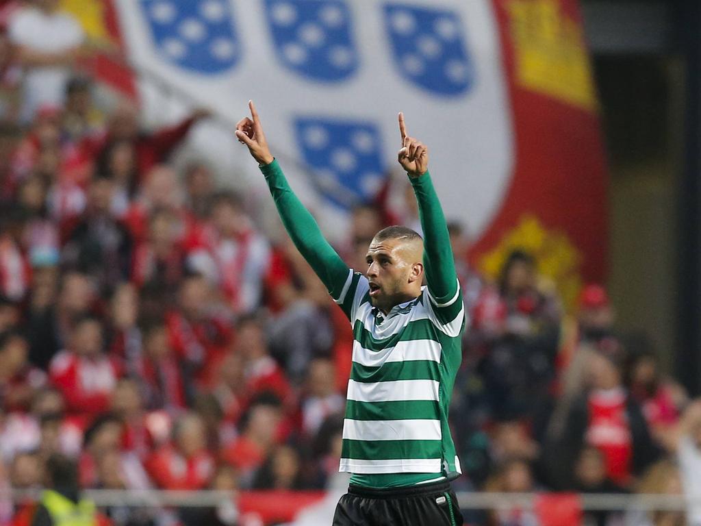 Los jugadoresdel Sporting se impusieron gracias a un doblete del argelino Slimani. (Foto: Imago)