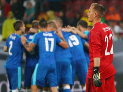 Marc-André ter Stegen se lamenta tras el tercer gol eslovaco. (Foto: Getty)