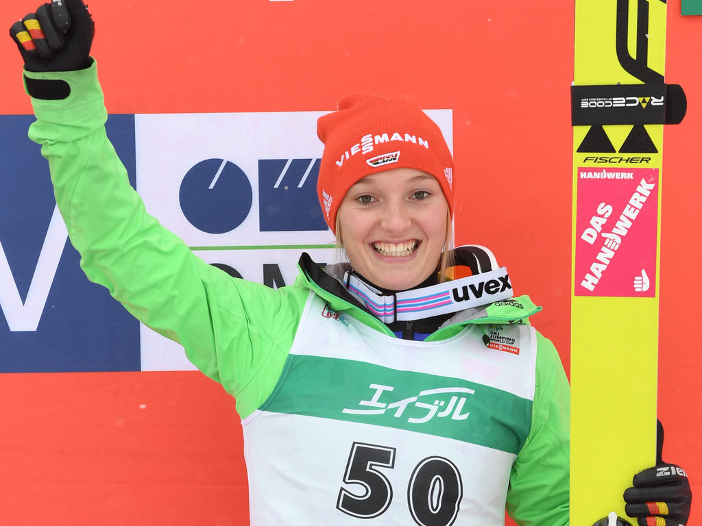 Katharina Althaus landete in Sapporo auf Rang drei Katharina Althaus landete in Sapporo auf Rang drei