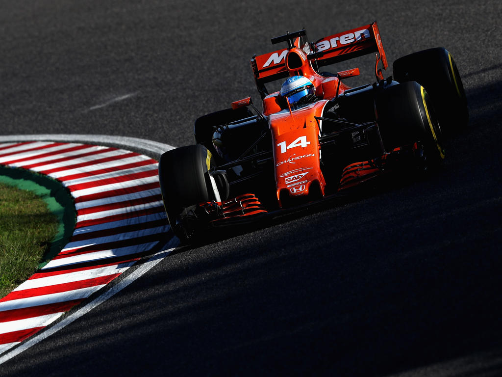 Noch vier Rennen muss Fernando Alonso mit dem Honda-Antrieb bestreiten Noch vier Rennen muss Fernando Alonso mit dem Honda-Antrieb bestreiten