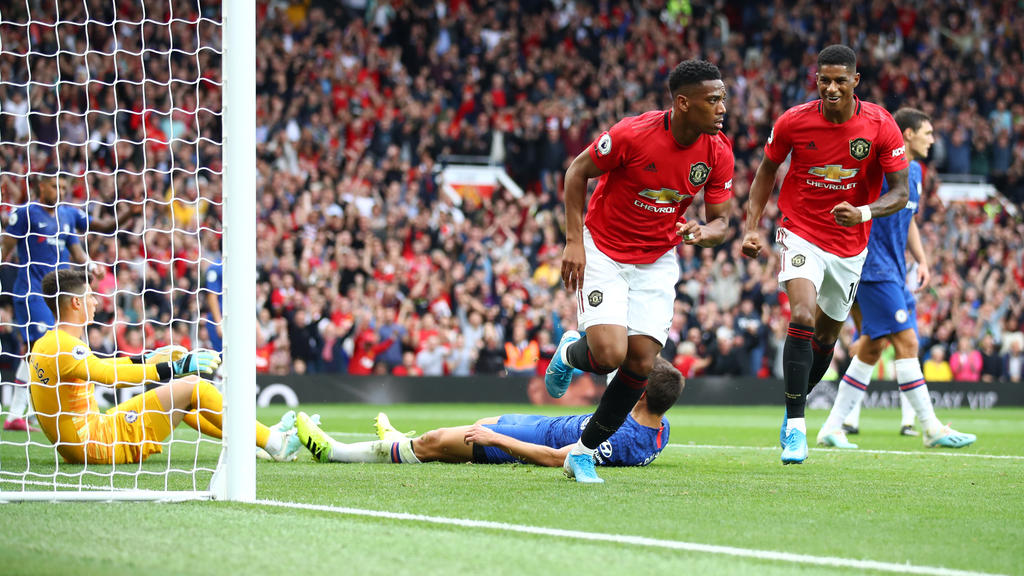 Martial y Rashford marcaron para el United.