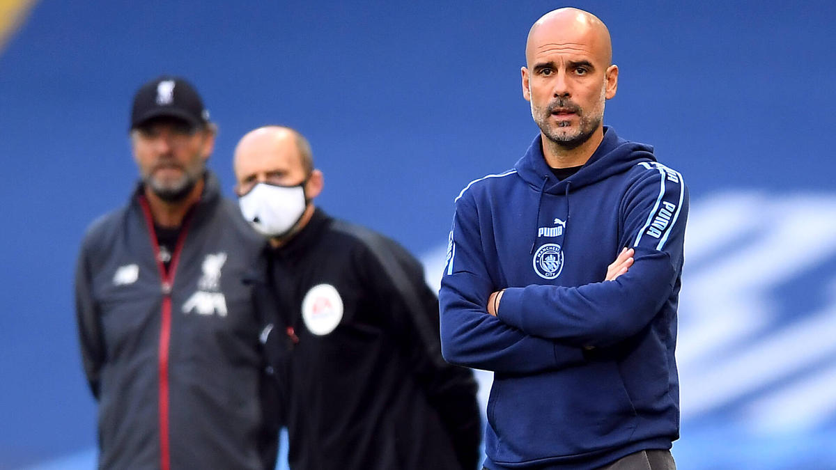 Pep Guardiola (r.) bewundert Ex-BVB-Coach Jürgen Klopp Pep Guardiola (r.) bewundert Ex-BVB-Coach Jürgen Klopp