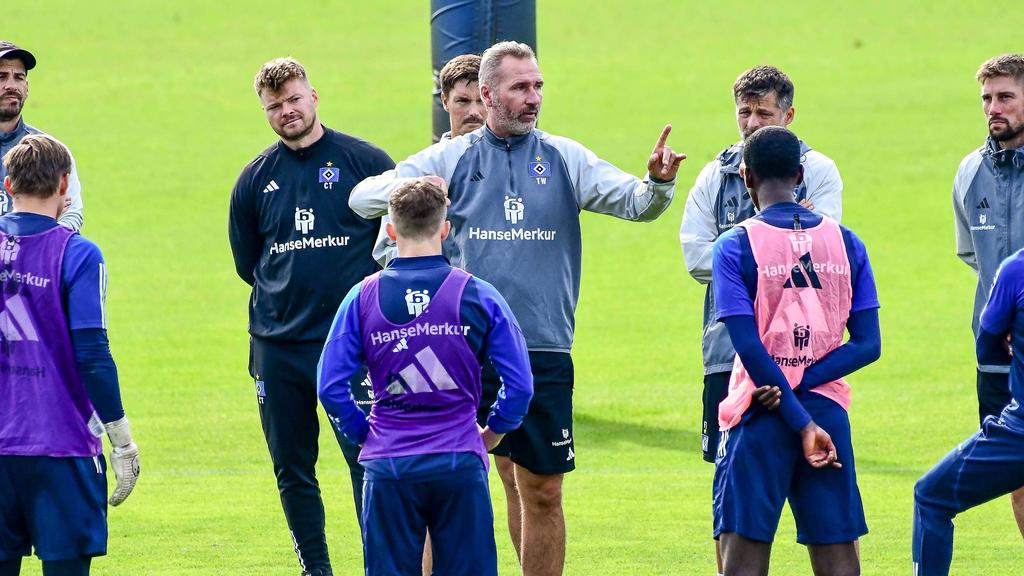 HSV-Coach Tim Walter ist nach zwei Niederlagen in Folge gefordert HSV-Coach Tim Walter ist nach zwei Niederlagen in Folge gefordert