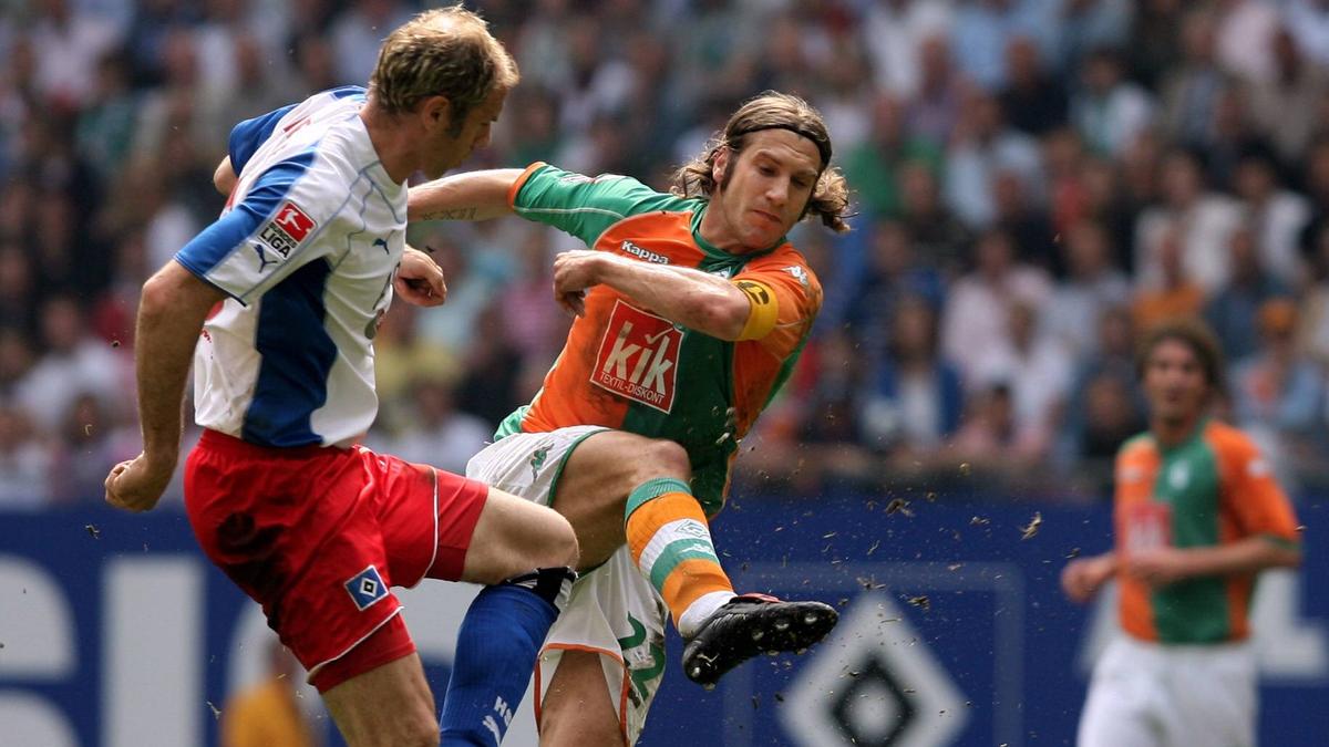 Barbarez und Frings standen sich schon in den Nordderbys zwischen HSV und Werder gegenüber