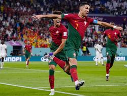 Portugals Cristiano Ronaldo jubelt nach seinem Elfmetertreffer bei der WM