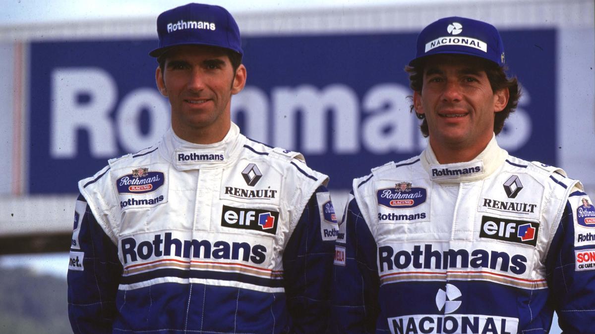 Ayrton Senna und Damon Hill, 1994 Teamkollegen bei Williams in der Formel 1