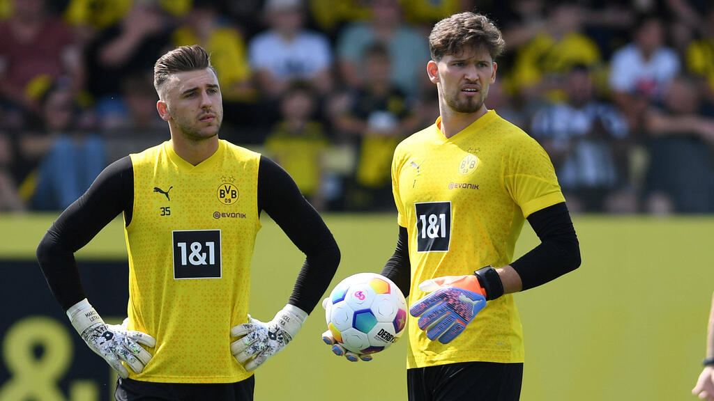 Marcel Lotka (l.) wird den BVB voraussichtlich verlassen