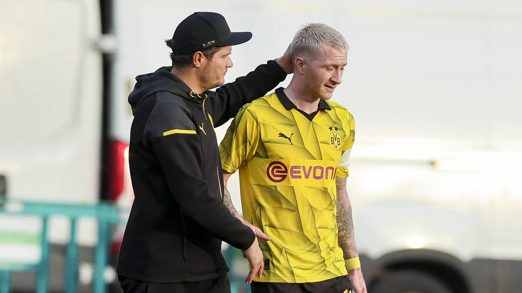 Pflegen ein gutes Verhältnis: BVB-Trainer Edin Terzic und Angreifer Marco Reus