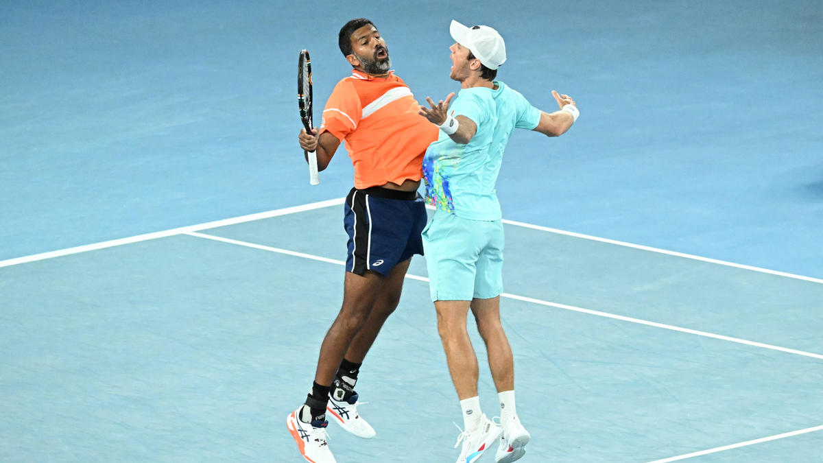 Tennis-Oldie Rohan Bopanna (l.) und Matthew Ebden stehen im Finale von Melbourne