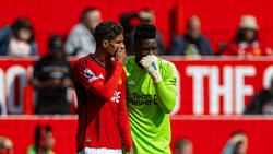 Manchester-United-Goalie André Onana (rechts) spielt wieder für Kamerun
