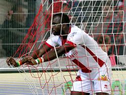 Sions Moussa Konaté hat auch den Ball zwei Mal im Vaduzer Netz zappeln lassen
