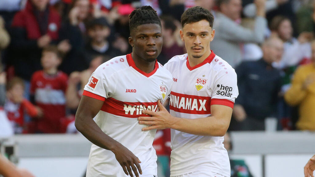 El Bilal Toure (l.) und Fabian Rieder werden den VfB Stuttgart verlassen El Bilal Toure (l.) und Fabian Rieder werden den VfB Stuttgart verlassen