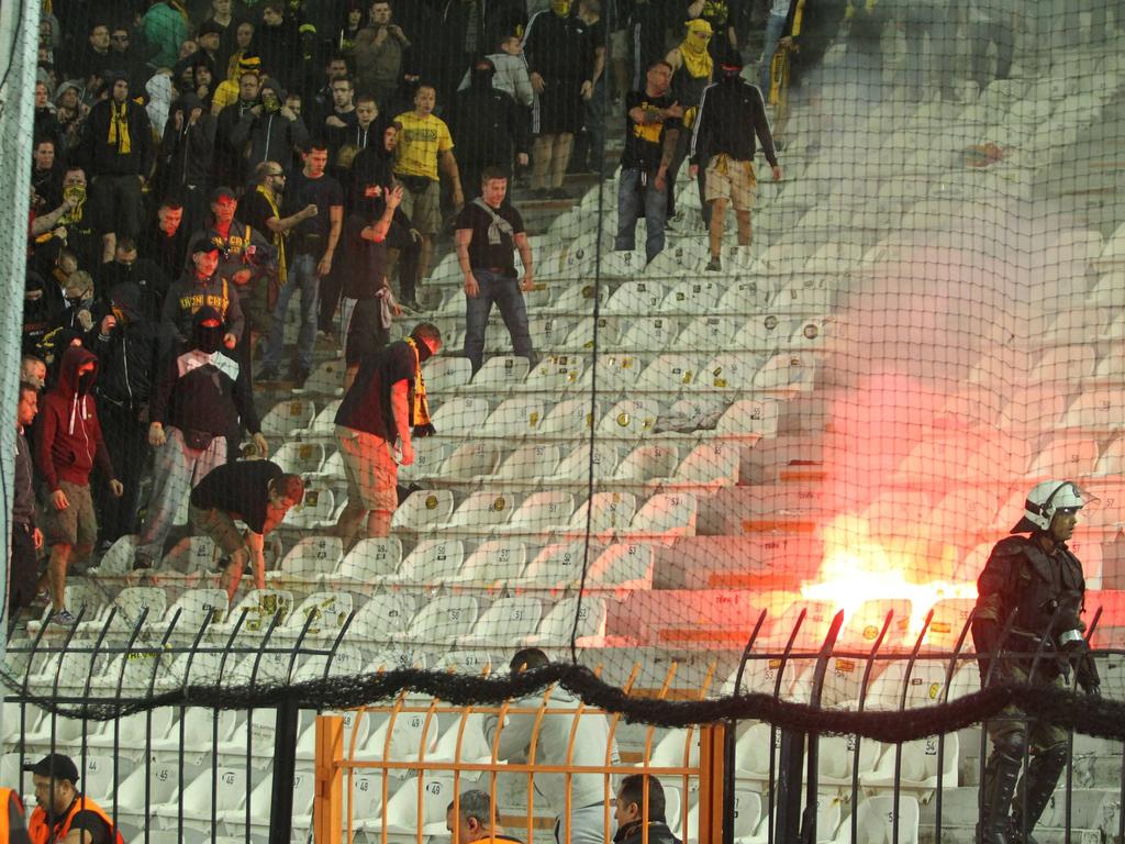 Dortmunder Fans machten sich in Saloniki negativ bemerkbar