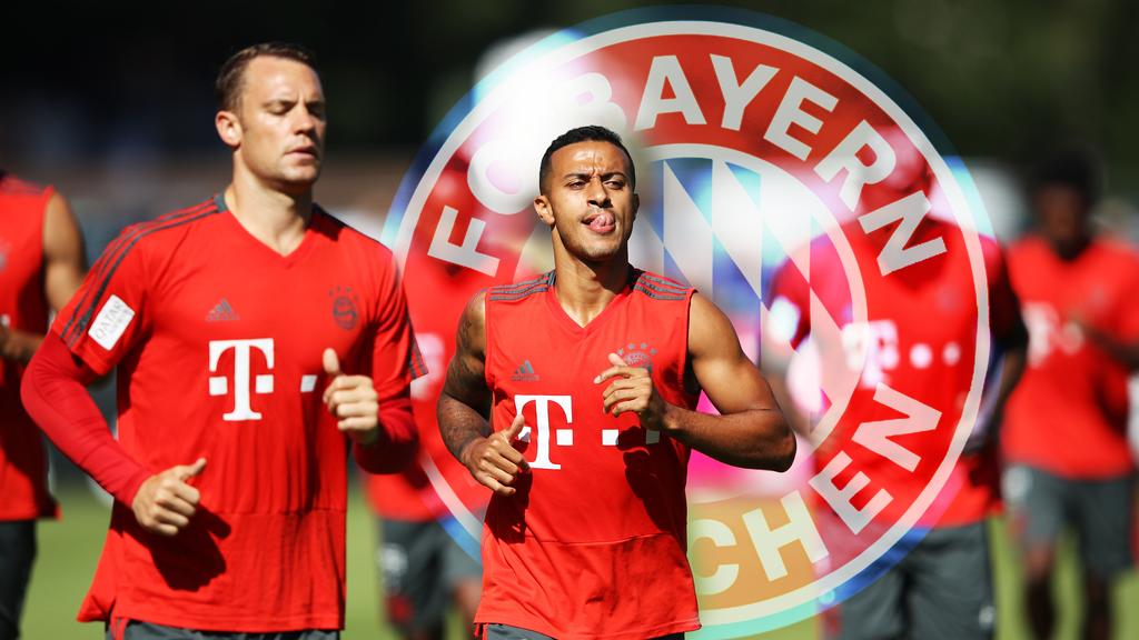 Die Stars des FC Bayern schwitzen im Sommer für den Bundesliga-Auftakt Die Stars des FC Bayern schwitzen im Sommer für den Bundesliga-Auftakt