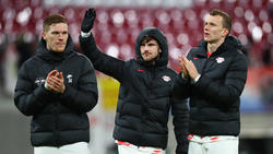Lukas Klostermann (r.) droht gegen Eintracht Frankfurt auszufallen