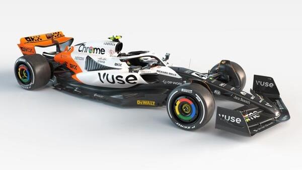 Sonderdesign auf dem McLaren MCL60 für Monaco und Barcelona
