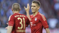 2011/2012 spielte Nils Petersen (r.) für den FC Bayern, wurde anschließend in Freiburg zur Vereinslegende