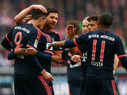 Die Spieler des FC Bayern freuen sich über eine verdiente Pause
